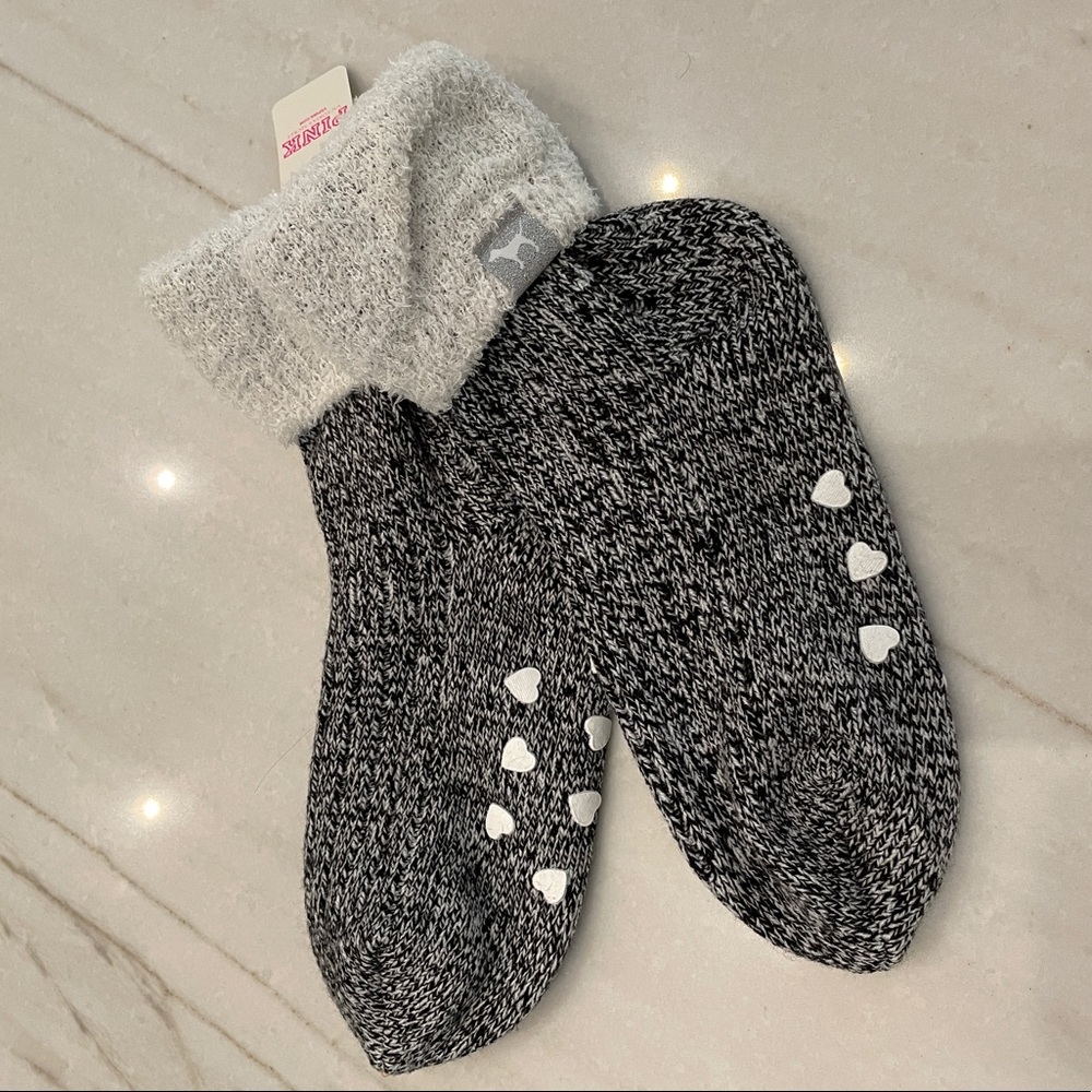 VS Pink Grippy Socks